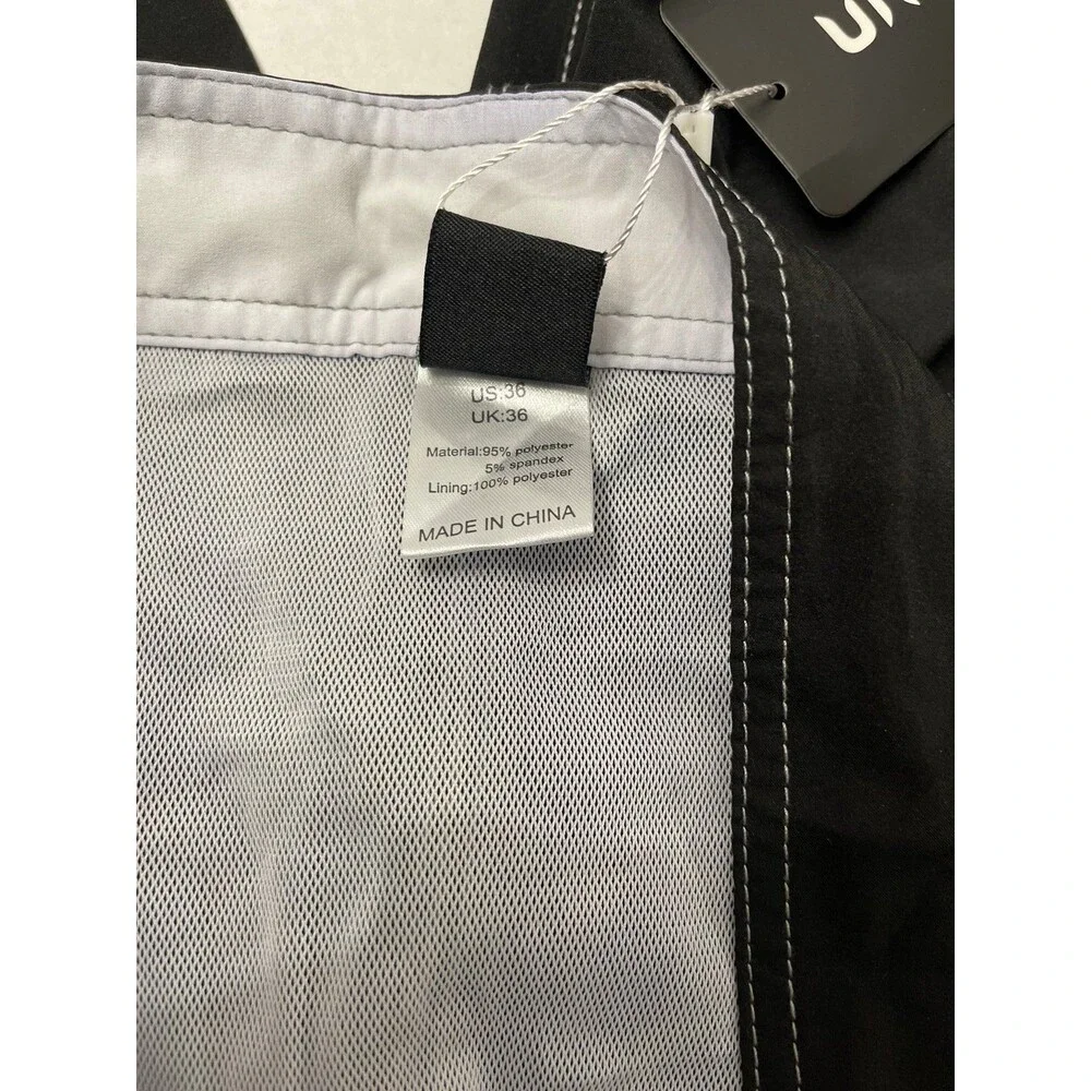 Unitop Men’s Board Shorts Size 36 Black/White New With Tag